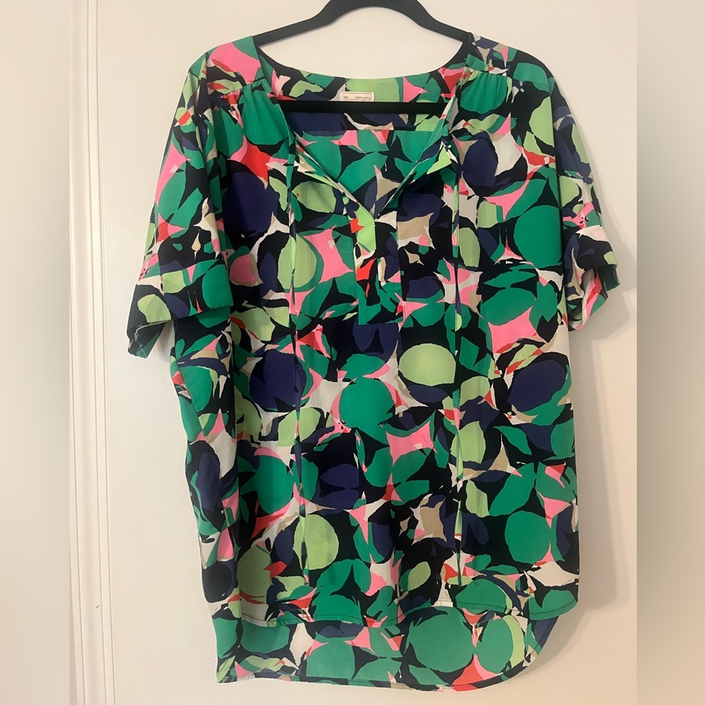 GAP Multicolor Abstract Blouse